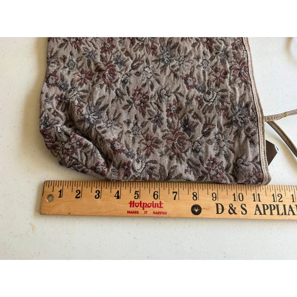 Vintage Floral Tapestry Tote Bag Brown Tan  Aztec Southwest NWT Boho